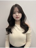 レイヤーカット/韓国風巻き/顔まわり/2wayバング/ブリーチなし