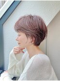 前髪長め大人小顔ショート30代40代50代　藤沢
