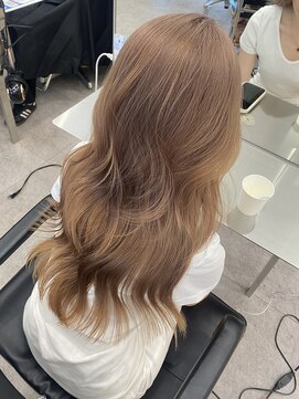 サンクプロジェクト(cinq PROJECT) ピンクミルクティーグレーブラウンベージュミディアムレイヤー