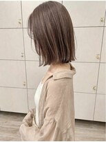 シェル 国分寺(shell)&nbsp;くびレイヤーエモージュ前髪モテベージュレイヤーミディ/国分寺