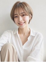 フルショウ アシヤ(FURUSHO ASHIYA) ミルクティーベージュ大人ショートヘアベリーショート