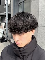 ノイセルヘアー(Noisyle Men's hair) リバースセンターパート/ニュアンスパーマ/ダウンバング/大阪◎