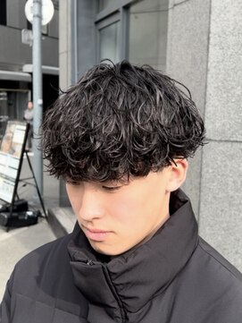 ノイセルヘアー(Noisyle Men's hair) リバースセンターパート/ニュアンスパーマ/ダウンバング/大阪◎