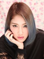 リノヘア プラス 関内店(RINO hair＋)&nbsp;ＲＩＮＯ関内店　ナチュラルカールストレート【スカイブルー】