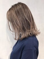 アイティー バイ アルバム 浦和店(IT by ALBUM)&nbsp;ベージュボブ_オリーブカラーハイライトカラー_ba243291