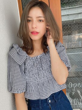 ルービック 京橋(Rubik's) 大人可愛いくびれミディ（かきあげグレージュカラー）