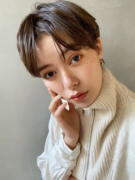 パーク(PARK) 【PARK】オリーブベージュ×グランジショート