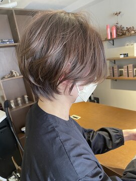 ヘアーアンドライフ ドア(hair&life Door) イルミナ新色【アンバー】×大人ショート