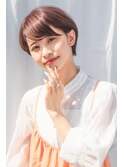 マニッシュショート　ひし形　流しバング　髪質改善