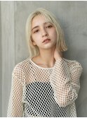 20代30代大人かわいい斜めバングデザインカラーシルキーベージュ