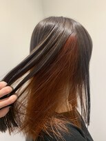 アズールサン 草加西口店(azule-sun)&nbsp;インナーカラー×オレンジ