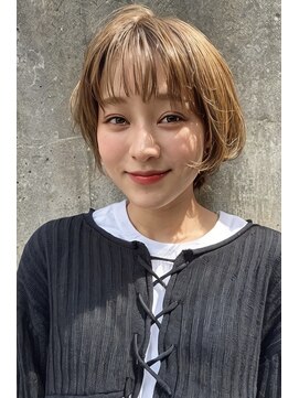 スタイル 横浜(STYLE) くびレイヤーエモージュ前髪パーマグレーベージュレイヤーボブ