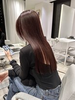 ヨーク(YOKE)&nbsp;YOKE ぱつっとロング艶髪パープルボルドー小顔まわりカット