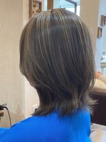 レガロヘアーデザイン(Regalo hair design) レガロ☆脱白髪染めにも◎ハイライト入り切りっぱなしボブ☆