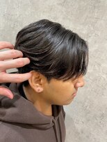 ヘアーワークス ボナ(HAIR WORKS bona.)&nbsp;メンズ 毛流れセンターパート ニュアンスパーマ/曲がる縮毛矯正