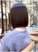 【北澤華】小顔シースルー前髪黒髪ボブルフ