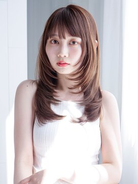 アルバム 池袋(ALBUM) レイヤーカットレイヤーロングオリーブベージュ_F60142