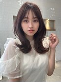 ラベンダーグレージュ 大人ヘア くびれヘア【 肥田亜沙美】