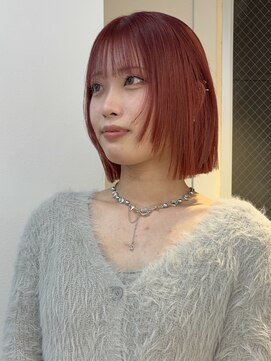 エムサロン 高崎あら町テラス店(emusalon) 【茉雪】レイヤーボブ×ブリーチありred