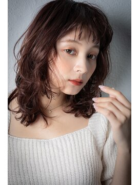 モッズヘア 越谷(mod's hair) 抜け感レイヤーカットウェーブミディアムウルフv越谷20代30代