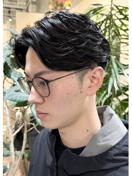 オーガル 栄店(ORGAR) ツーブロック清潔感ショートフェザーパーマセンターパート