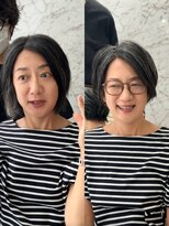 メモリーズ 銀座(Memories)&nbsp;似合わせショート白髪ぼかし脱白髪染めレイヤー40代50代60代下村