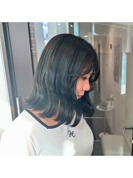 マーシュ 梅田(marshu) Deep green/切りっぱなしボブ♪