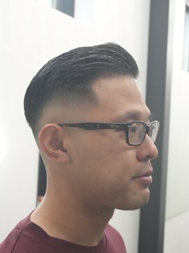 アストロ(ASTRO) クラシックフェード×七三オールバック/大人ヘア/サイドパート