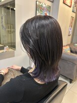 ノア(no_a) (インナーカラー)ラベンダーアッシュ×レイヤーボブ