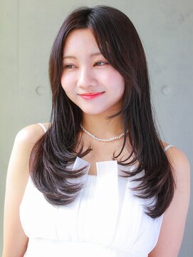 ヘアサロン ガリカ 表参道(hair salon Gallica) 地毛風ダークブラウン×レイヤーロング