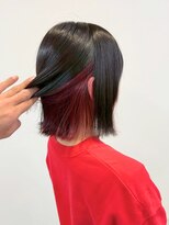エトレ(etore)&nbsp;【ビフォーアフター】インナーカラー/チェリーレッド/外はねボブ
