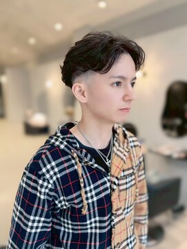 ピカイチテンジン エムスラッシュ(pikAicHi Tenjin×M.SLASH) フェザーパーマ×ニュアンスパーマ　メンズ