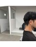 カット（眉毛カット込み）＋白髪染め、ぼかし（内部補修トリートメント込み）