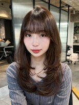 アルバム 新宿(ALBUM SHINJUKU)&nbsp;韓国レイヤー前髪セミロング_F1667