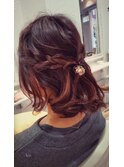 簡単編み込みアレンジ（ボブスタイル）