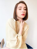 【yuka】ベージュブラウン×内巻きボブ