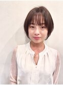 丸みショート ベージュカラー コンパクトショート