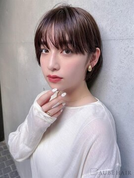 オーブ ヘアー プリム 布施店(AUBE HAIR prime) 20代・30代_丸み可愛いミニボブ