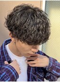 波巻きパーマツイストスパイラルパーママッシュメンズ名駅