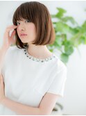 センター北/髪質改善/マロンブラウン×切りっぱなしボブg