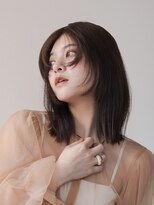 シスタ(SISTA) 切りっぱなしロブフェイスレイヤーオレンジブラウン【自由が丘】