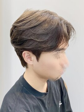 ビッケメンズヘア(Vicke Men's hair) フェザーパーマセンターパートダウンパーマニュアンスパーマ韓国