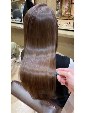 ひろ美容室 ニュアンスカラーフレンチカジュアルレイヤーロング_ba485951