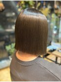 質感、ツヤ感アップ、外ハネボブ