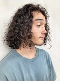 くるくるハードパーマカーリーヘアメンズパーマボブパーマ