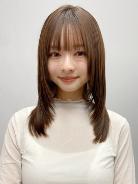 エトラ 渋谷店(etora) 小顔 前髪 レイヤーカット ホワイトグレージュ"