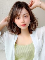 アフロート エル 錦糸町(AFLOAT L) 30代シースルーぱっつん前髪で可愛いくびれヘア結べるボブ
