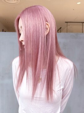 アルバム 銀座(ALBUM GINZA) おくれ毛ハイトーンブリーチ韓国ヘアロング_ba558902