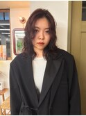 暖色ブラウンパーマ