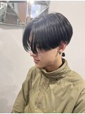 前下がりセンターパート